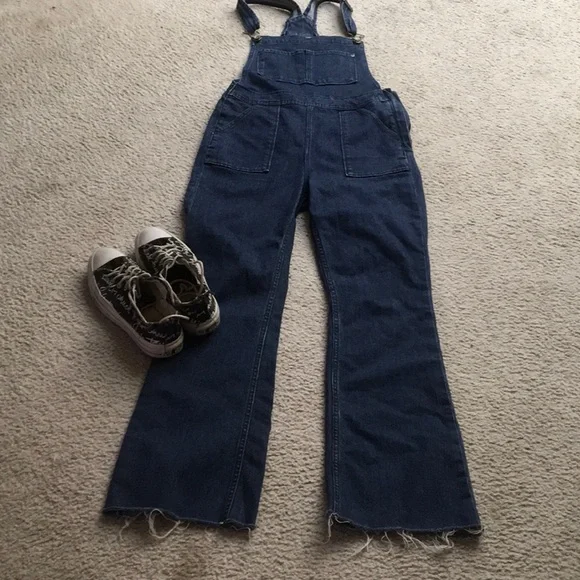 DENIM & CO/ DARK BLUE OVERALLS - Picture 4 of 9